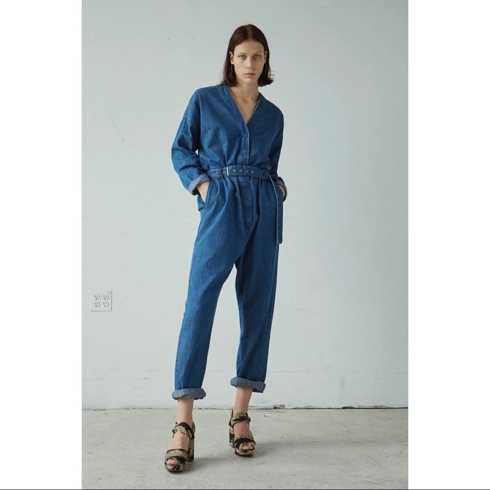 Rachel Comey Denim Glitch Jumpsuit